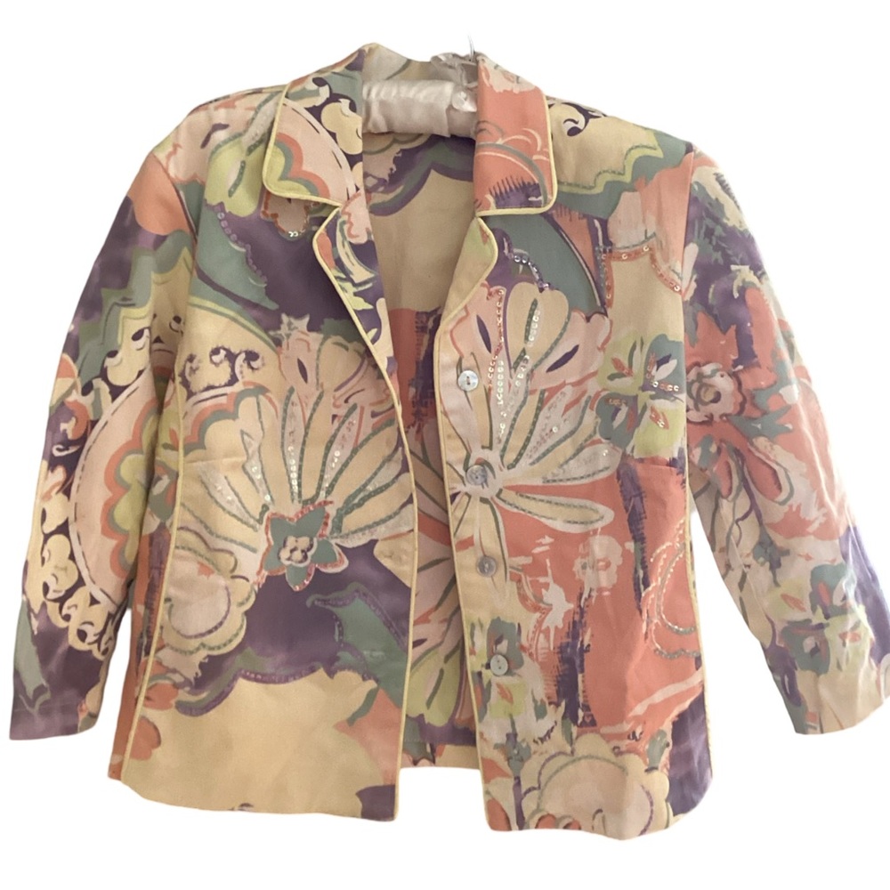🚨Final Sale🚨!! Haven Bleu Floral Blazer Jacket Size M